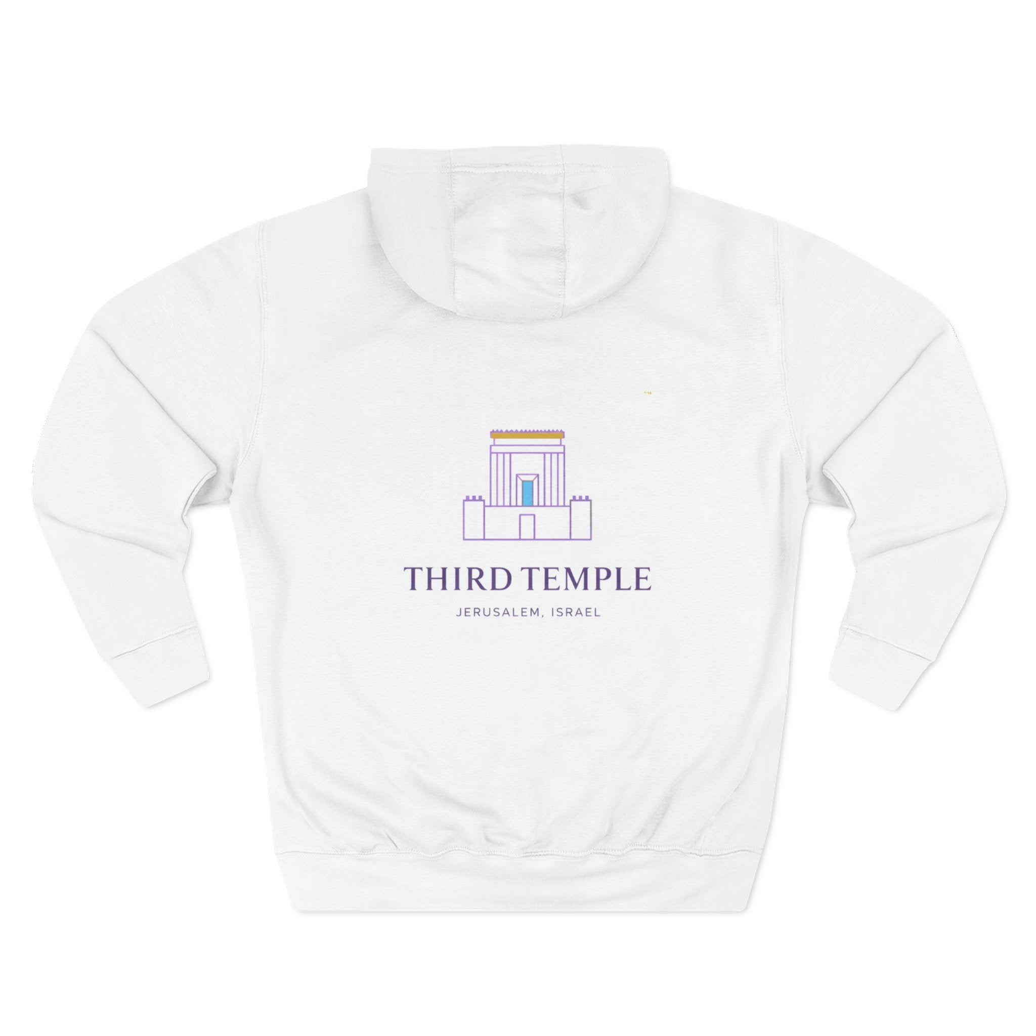 Third Temple Hoodie — Jerusalem Third Temple Graphic Fleece Pullover