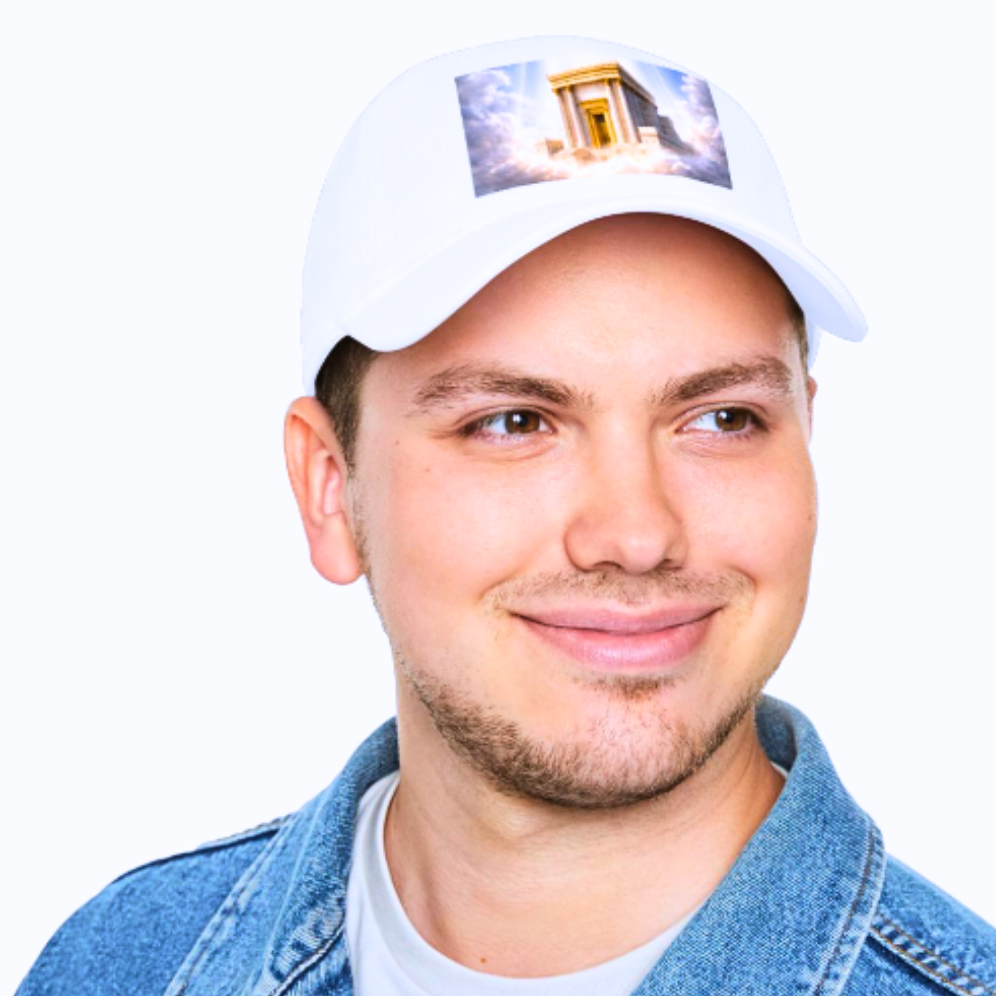 Third Temple Baseball Cap — Low Profile White Hat