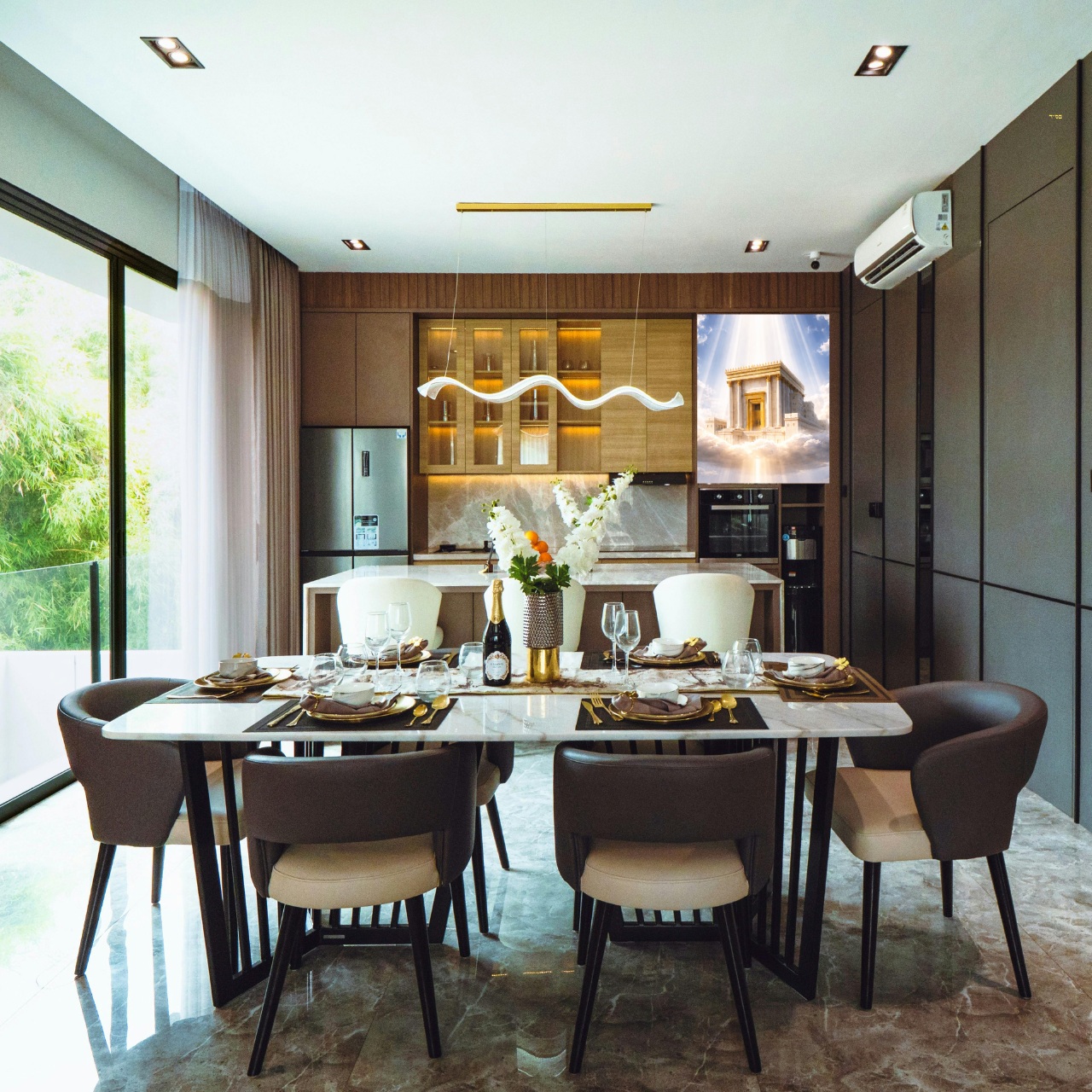 Third Temple in the Clouds Matte Poster — Vertical & Horizontal Spiritual Wall Art