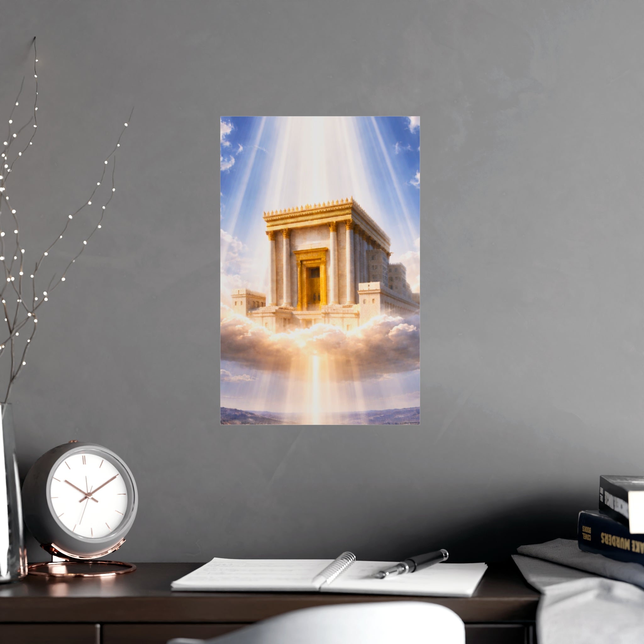 Third Temple in the Clouds Matte Poster — Vertical & Horizontal Spiritual Wall Art