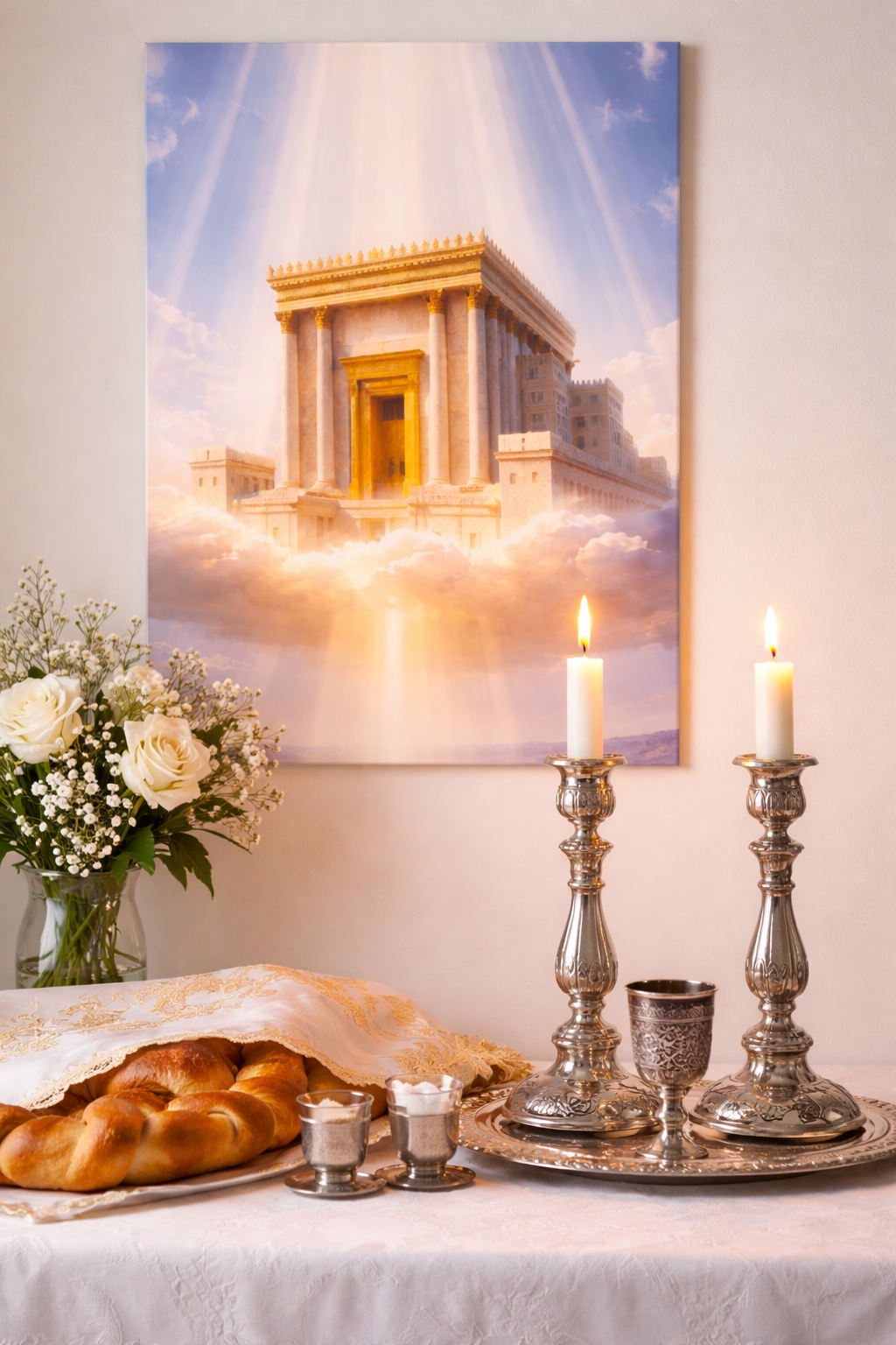 Third Temple in the Clouds Matte Poster — Vertical & Horizontal Spiritual Wall Art
