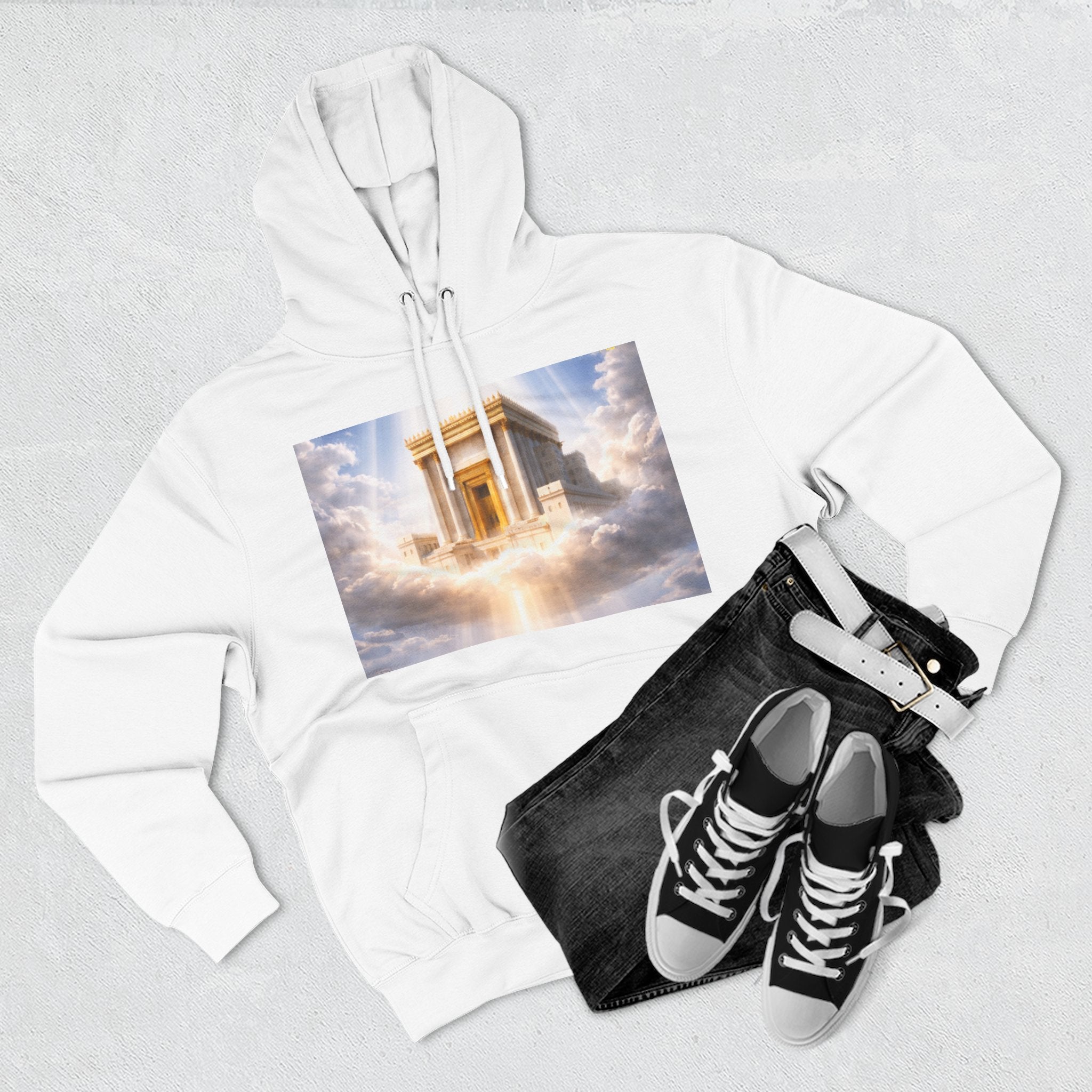 Third Temple Hoodie — Jerusalem Third Temple Graphic Fleece Pullover